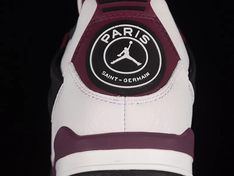 All categories Air Jordan Jordan series basketball shoes Air Jordan 4 pure original version Air Jordan 4 Retro PSG AJ4 Joe 4 Paris full first layer white and purple Paris Saint-Germain famous CZ5624-100